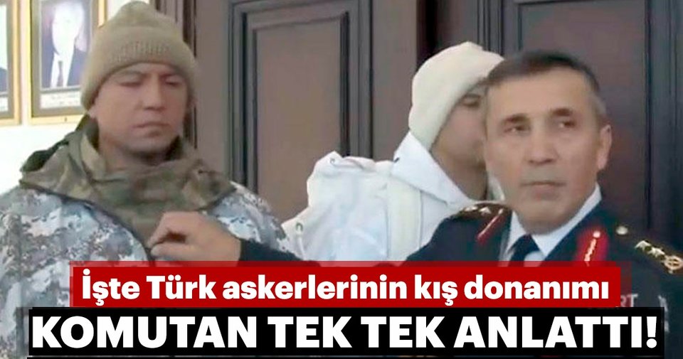 İşte Türk askerinin kış donanımı! Komutan tek tek anlattı…